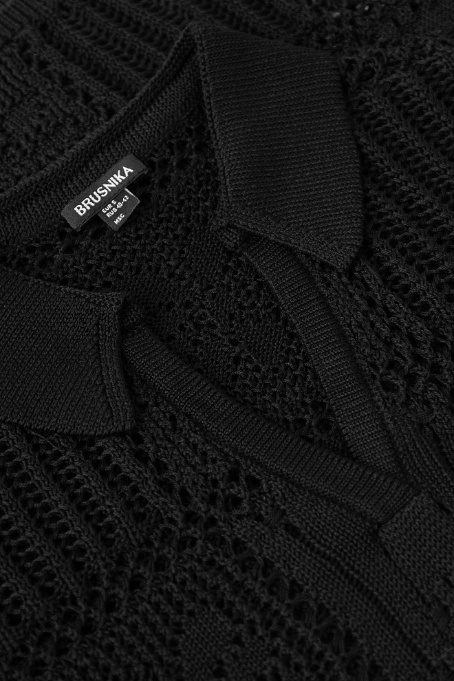 Трикотажная футболка поло в стиле пэчворк