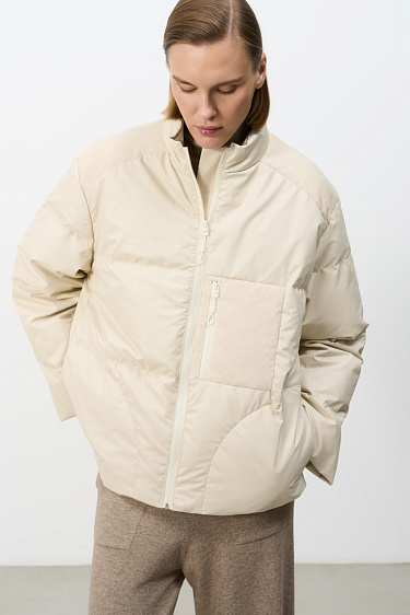 Пуховик с боковым карманом