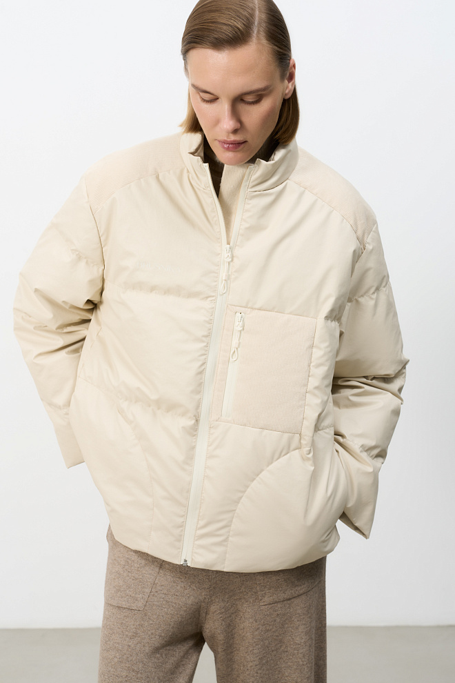 Пуховик с боковым карманом