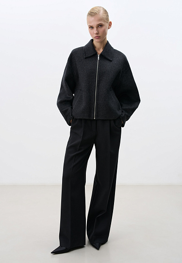 Жакет на молнии из 100% шерсти