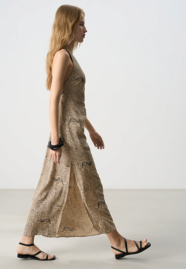 Принтованное платье из 100% вискозы