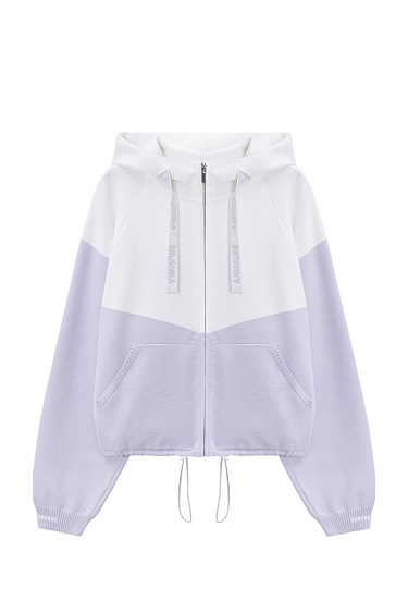 Спортивный бомбер с капюшоном 