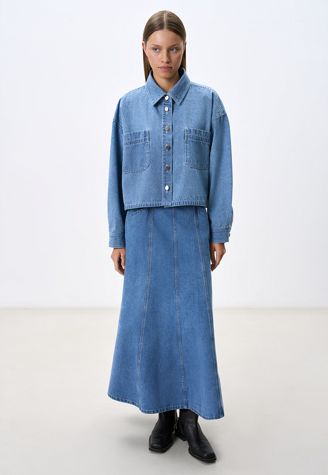 Юбка миди из 100% хлопка