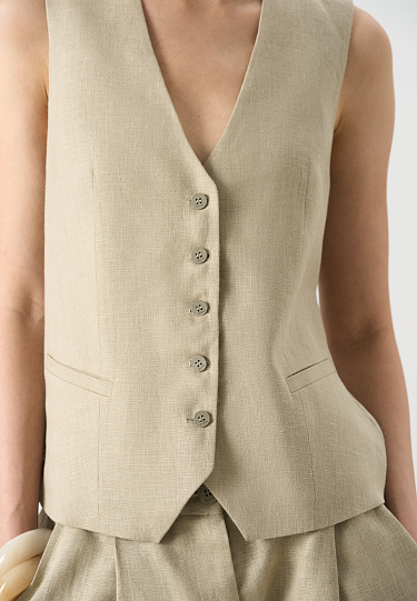 Классический жилет из 100% льна