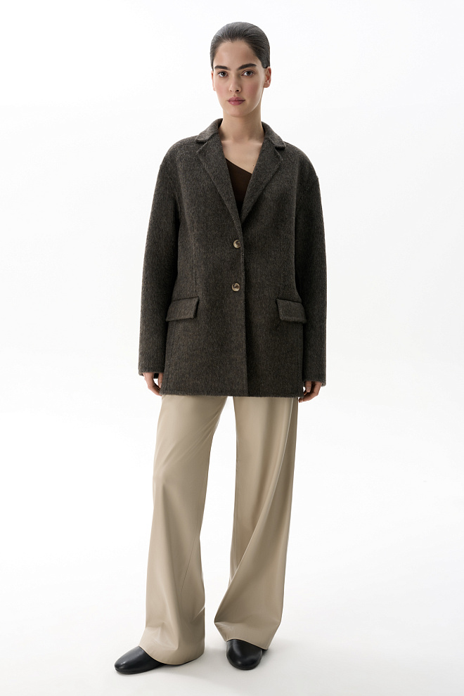 Однобортный жакет-пальто