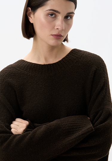 Джемпер из буклированной пряжи