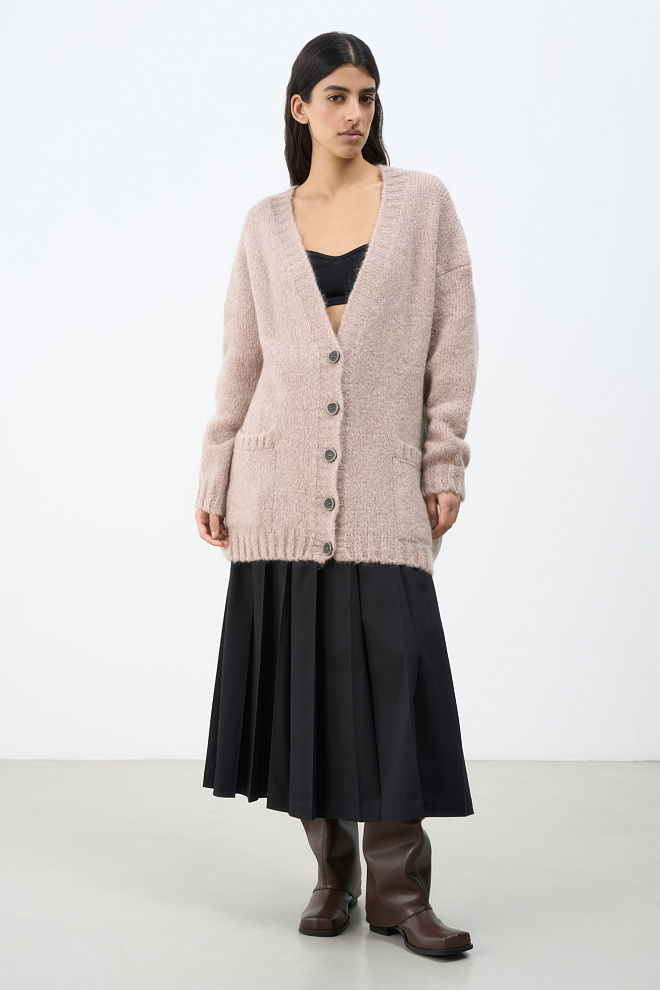 Трикотажный кардиган из мохера