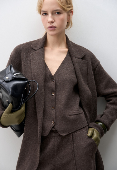 Трикотажный жилет из шерсти с кашемиром