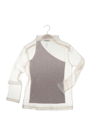 Прозрачный топ с пайетками