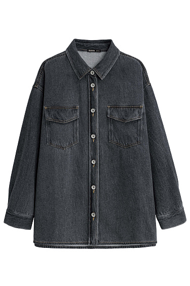Джинсовая рубашка с нагрудными карманами