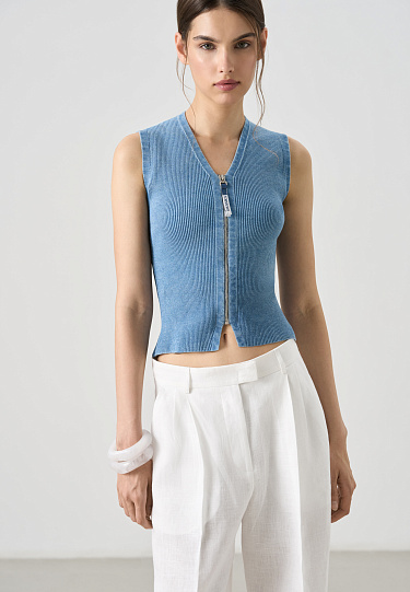 Трикотажный жилет из хлопка
