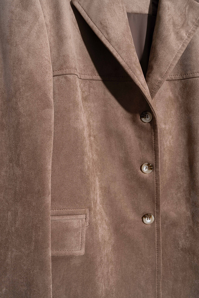 Жакет с отделкой под замшу