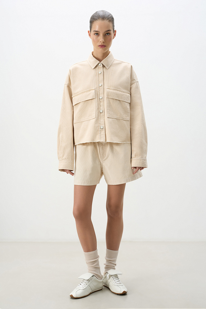 Укороченная вельветовая рубашка