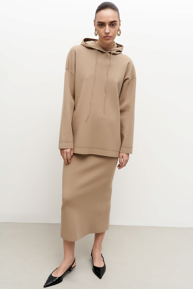 Худи с капюшоном из вискозы 