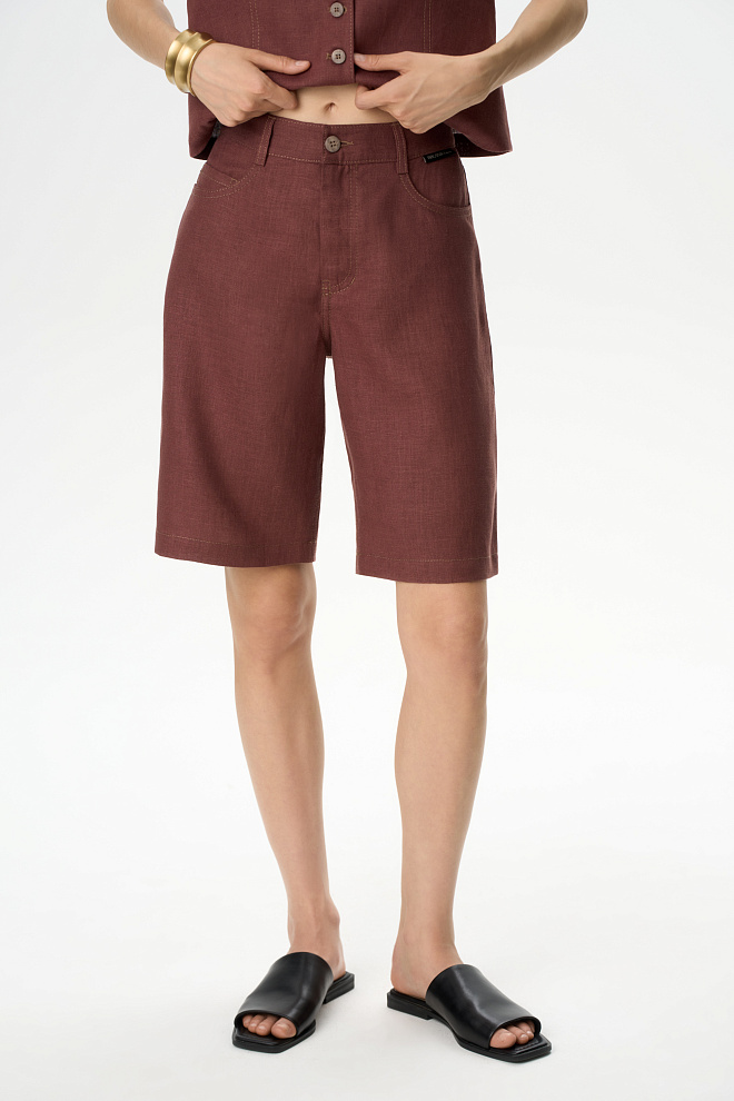 Шорты из 100% льна