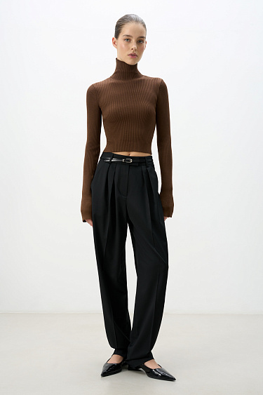 Укороченная водолазка из вискозы