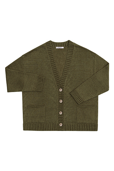 Трикотажный кардиган из 100% льна