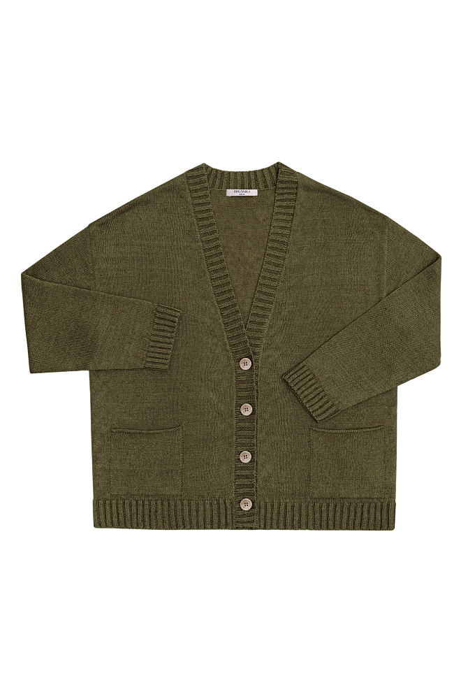 Трикотажный кардиган из 100% льна