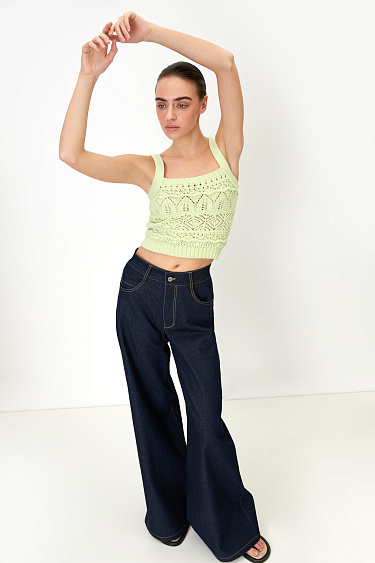 Ажурный топ из шерсти