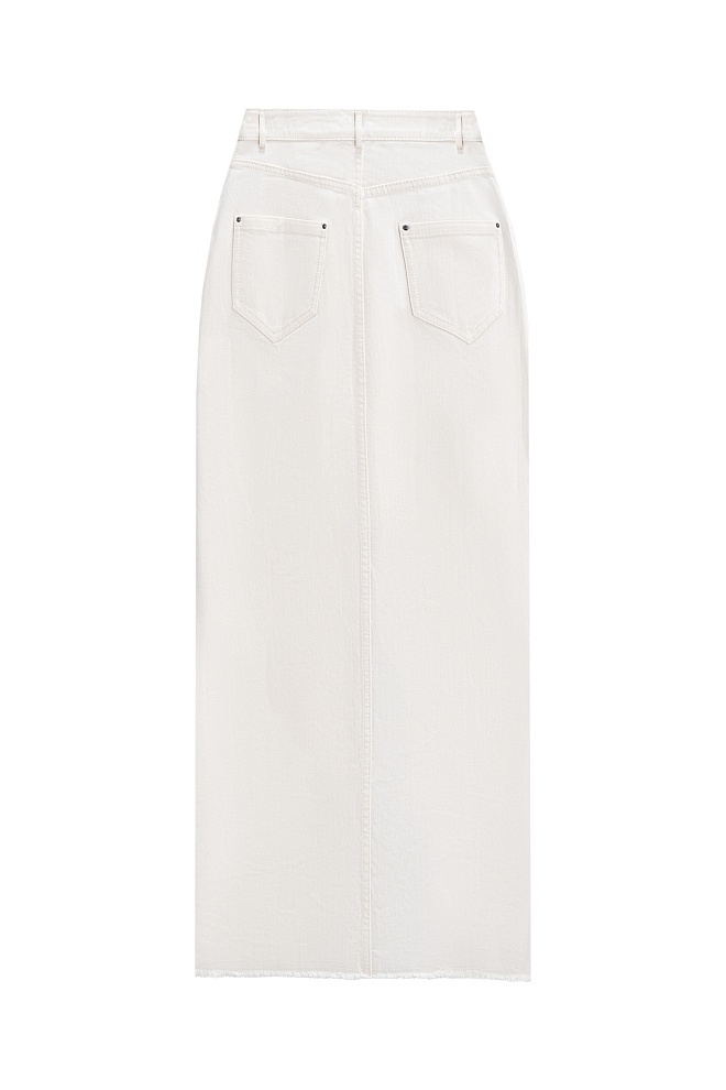 Джинсовая юбка с разрезом