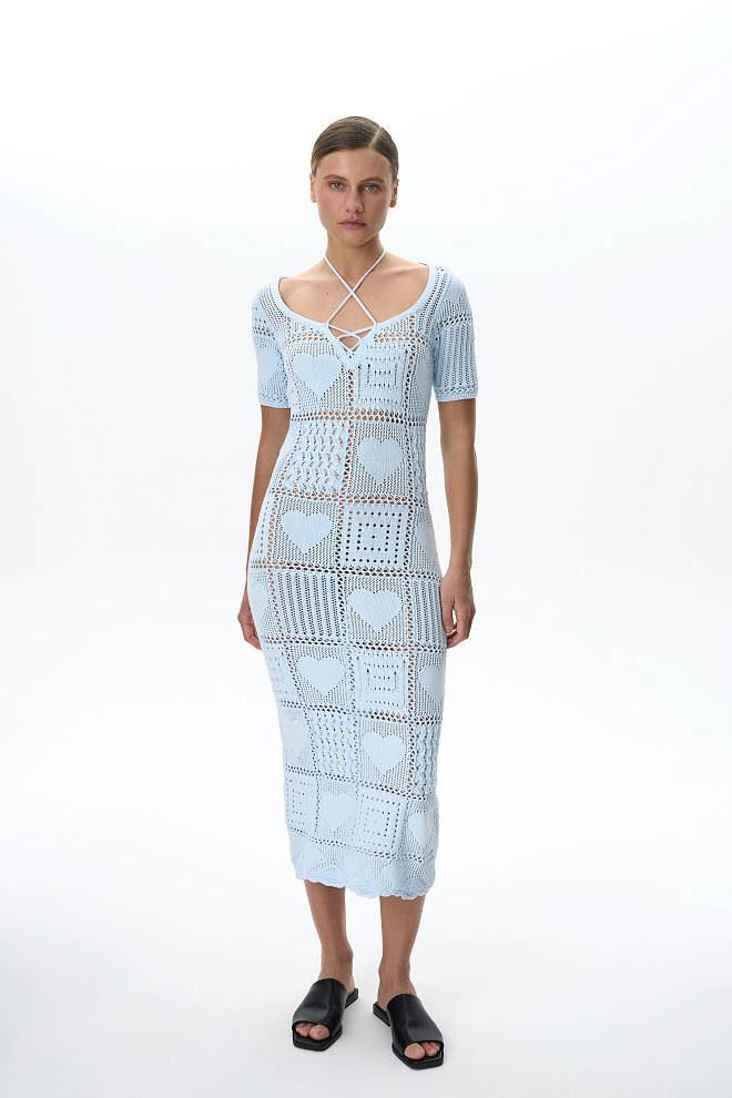 Ажурное платье в стиле печворк