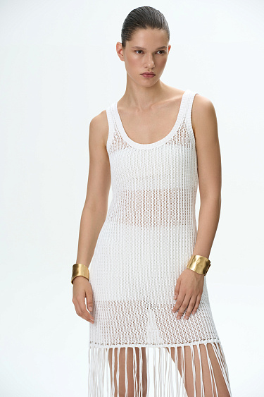 Сарафан из 100% хлопка с бахромой