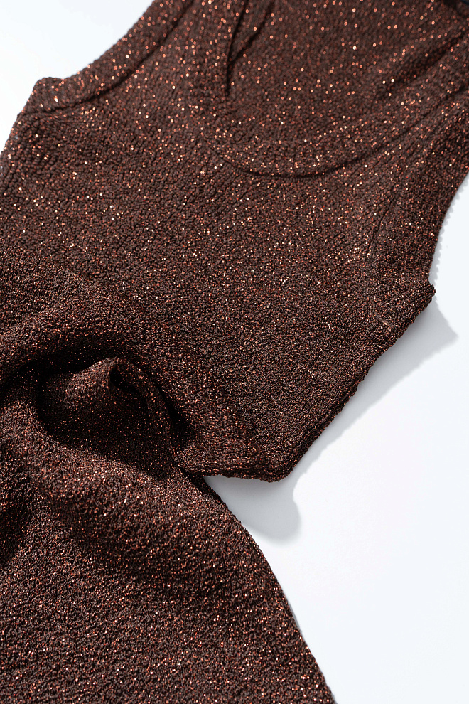 Трикотажный топ с люрексом