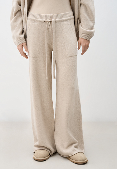 Трикотажные брюки из кашемира и шерсти 