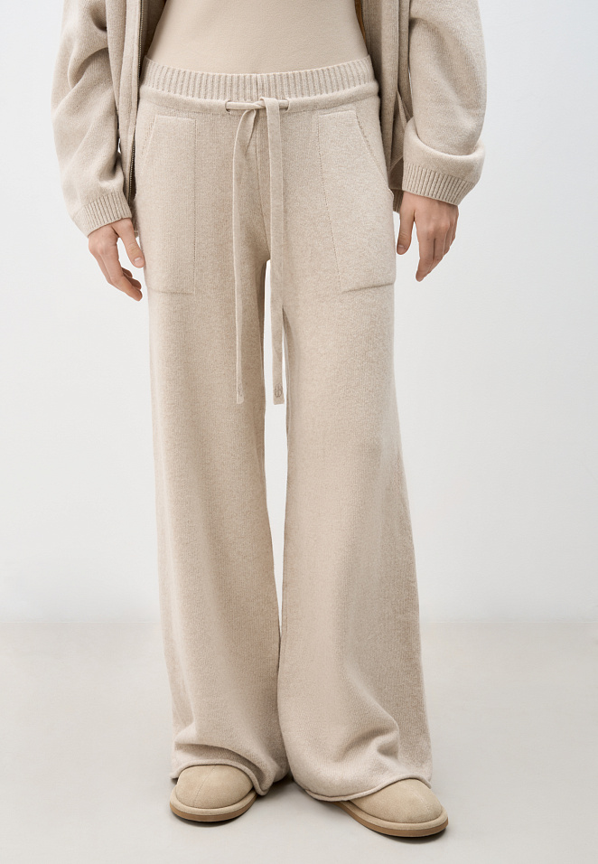 Трикотажные брюки из кашемира и шерсти 