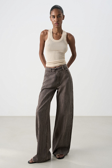 Полупрозрачный топ из хлопка