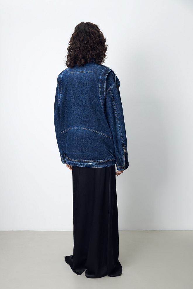 Джинсовая куртка-косуха из 100% хлопка