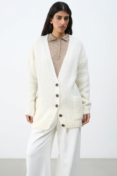 Трикотажный кардиган из мохера