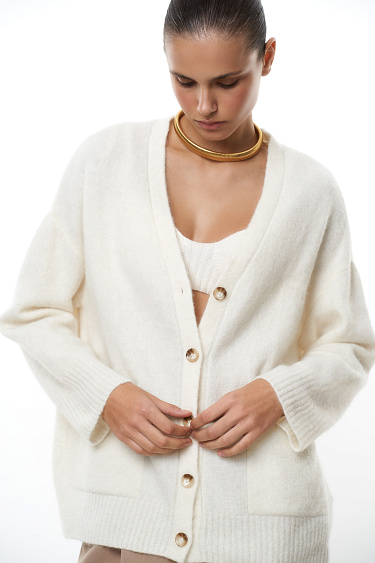 Кардиган из шерсти альпака