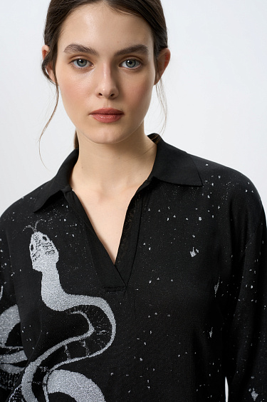 Джемпер с жаккардовым рисунком