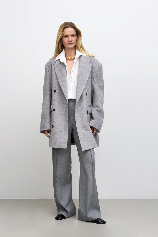 Жакет-пальто из шерсти