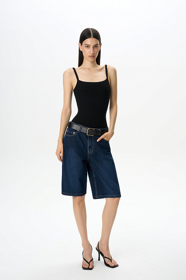 Джинсовые шорты-бермуды из 100% хлопка