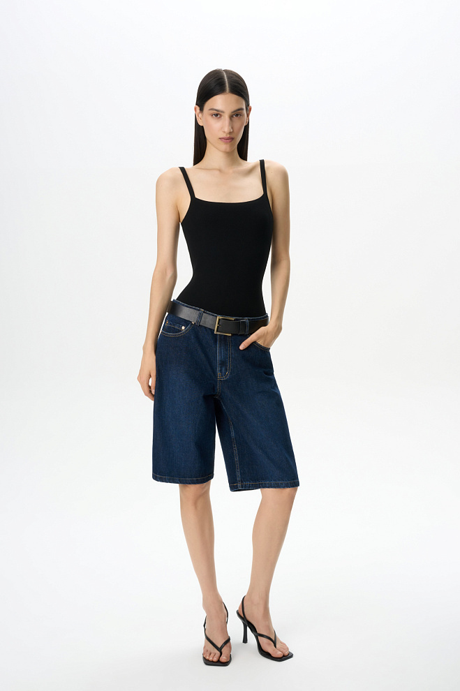 Джинсовые шорты-бермуды из 100% хлопка