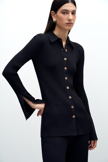 Приталенный кардиган-рубашка