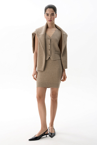 Трикотажный жилет из шерсти с кашемиром