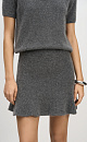 Трикотажная юбка длины мини из шерсти и пуха лисы. Модель полусолнце с эластичным поясом на резинке. 