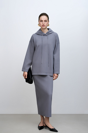 Худи с капюшоном из вискозы 