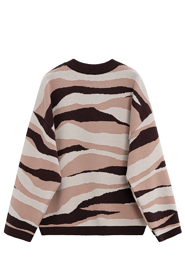 Хлопковый джемпер с жаккардовым узором