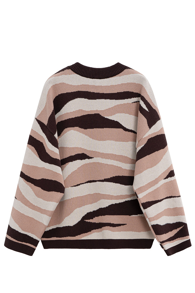 Хлопковый джемпер с жаккардовым узором