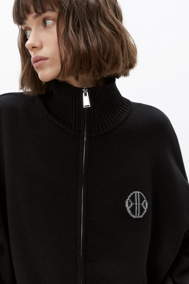 Спортивный бомбер из кашемира и шерсти 