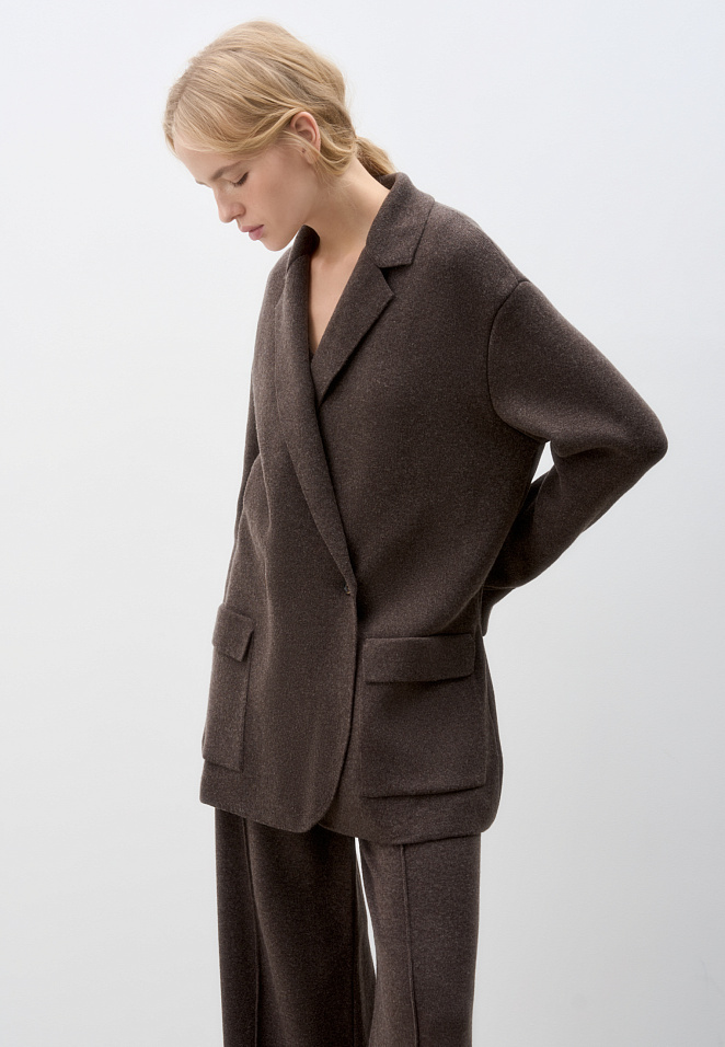 Трикотажный жакет с добавлением кашемира