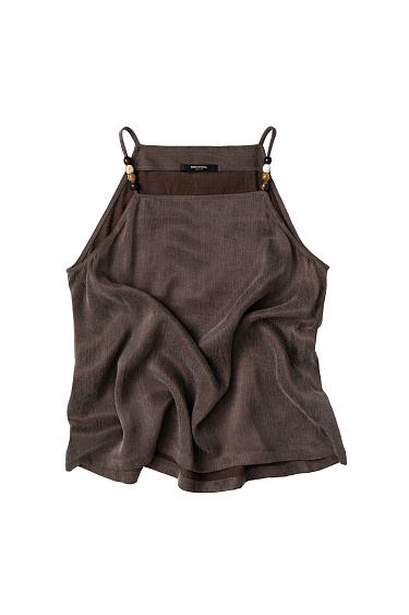 Топ из купры на тонких бретельках