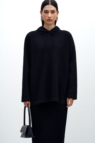 Худи с капюшоном из вискозы 