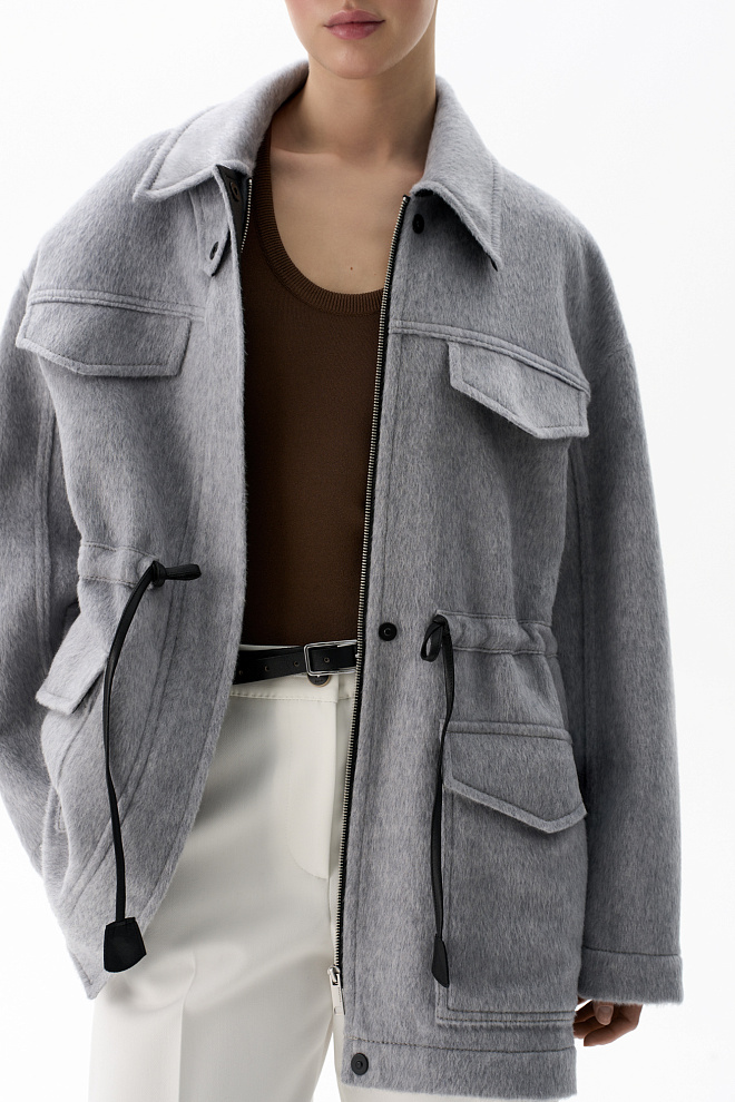 Куртка из 100% шерсти на кулиске