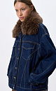 Джинсовая куртка со съемным меховым воротником. Отложной воротник. Длинные рукава с манжетами на кнопках. Нагрудные карманы с клапанами. Застежка на металлические кнопки. В комплекте идет жилет на синтепоне на магнитных кнопках, который позволит носить куртку в более прохладную погоду.