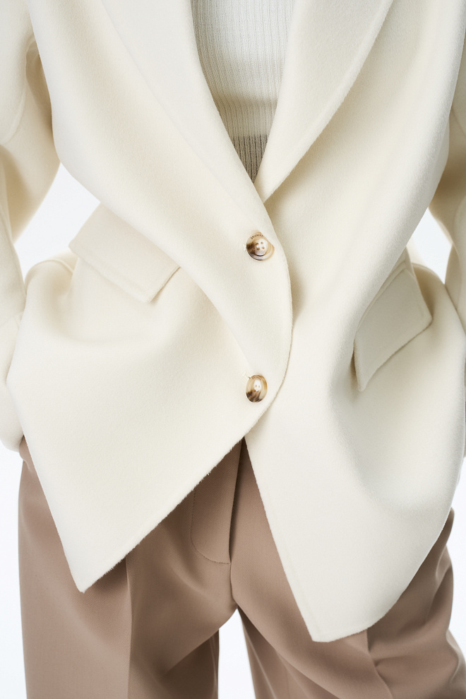 Однобортный жакет из шерсти